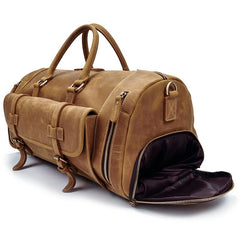 The Bard Weekender | Handmade Leather Duffle Bag - STEEL HORSE LEATHER, Handmade, Genuine Vintage Leather