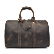 The Brandt Weekender | Small Leather Duffle Bag - STEEL HORSE LEATHER, Handmade, Genuine Vintage Leather