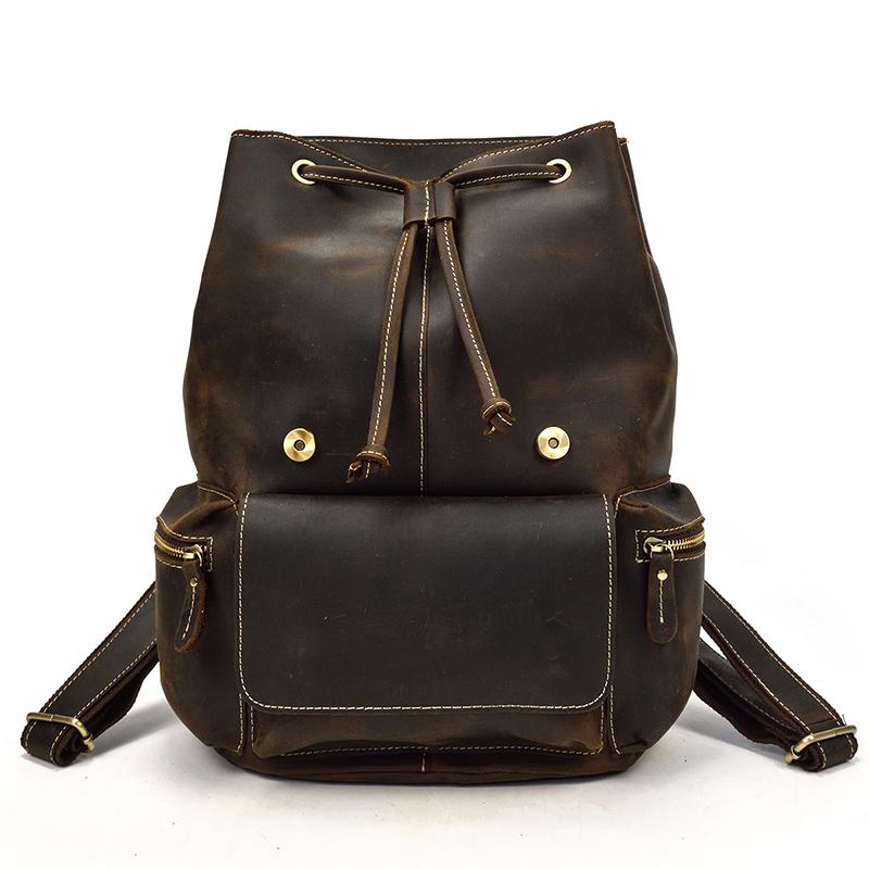 The Hagen Backpack | Vintage Leather Backpack - STEEL HORSE LEATHER, Handmade, Genuine Vintage Leather