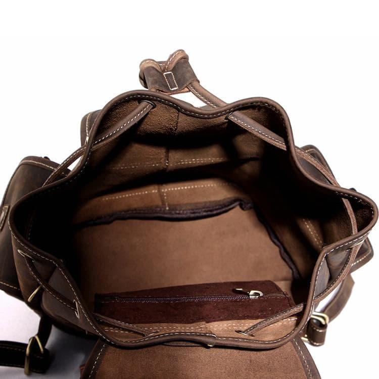 desmo bucket style leather backpack The Asmund Backpack | Genuine Leather Rucksack