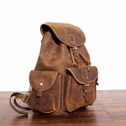 The Asmund Backpack | Genuine Leather Rucksack - STEEL HORSE LEATHER, Handmade, Genuine Vintage Leather