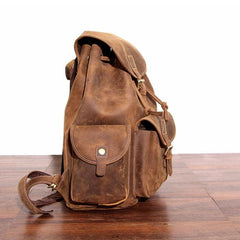 The Asmund Backpack | Genuine Leather Rucksack - STEEL HORSE LEATHER, Handmade, Genuine Vintage Leather