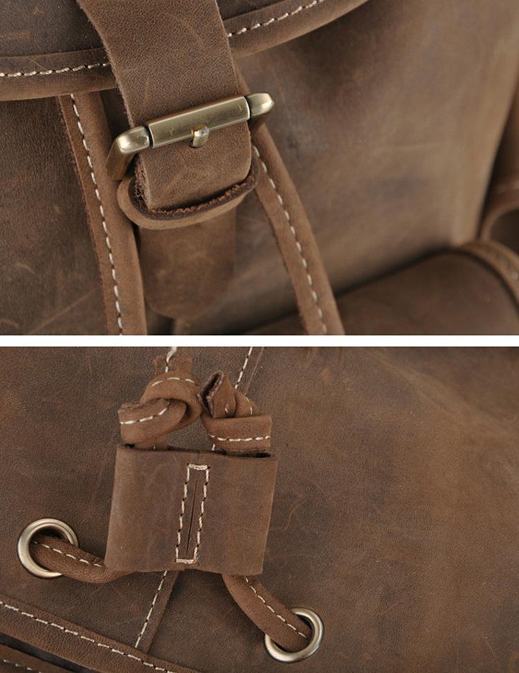 distressed soft leather backpack purse The Asmund Backpack | Genuine Leather Rucksack