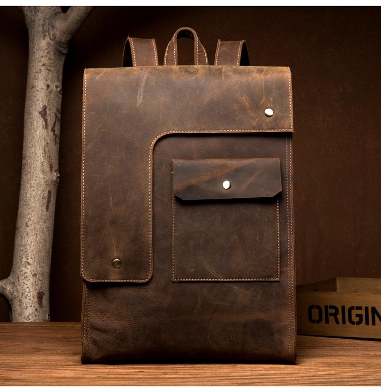 The Ragna Backpack | Vintage Leather Backpack - STEEL HORSE LEATHER, Handmade, Genuine Vintage Leather