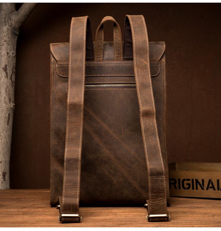 The Ragna Backpack | Vintage Leather Backpack - STEEL HORSE LEATHER, Handmade, Genuine Vintage Leather