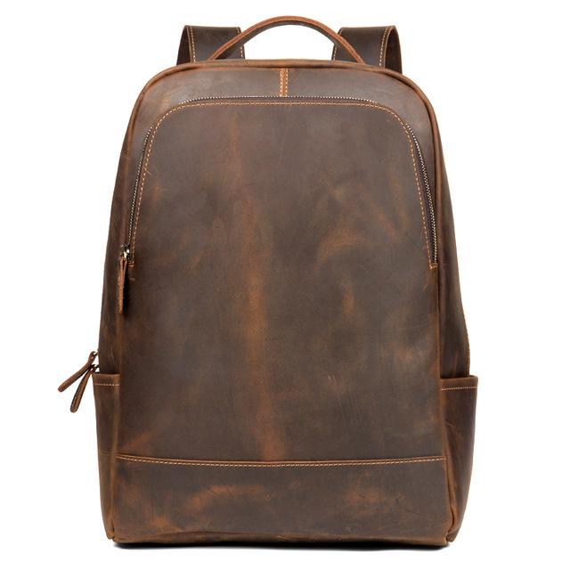 The Vernon Backpack | Genuine Vintage Leather Minimalist Backpack - STEEL HORSE LEATHER, Handmade, Genuine Vintage Leather