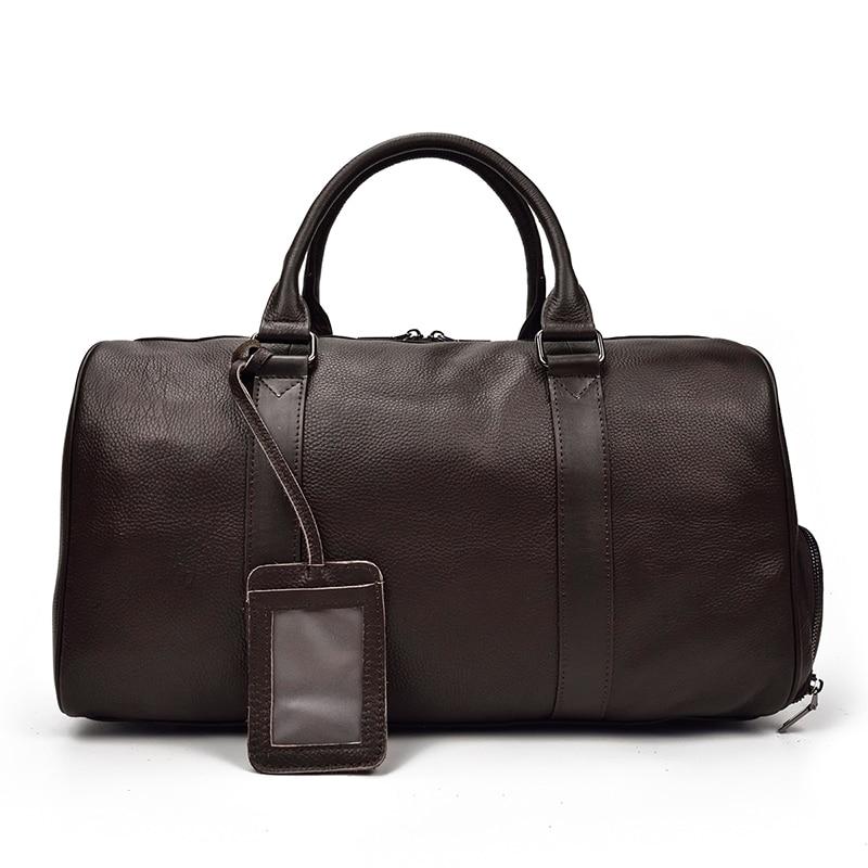 The Endre Weekender | Vintage Leather Duffle Bag - STEEL HORSE LEATHER, Handmade, Genuine Vintage Leather