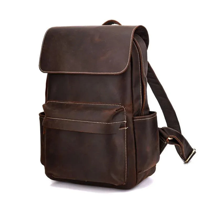 100 leather backpack The Helka Backpack | Genuine Vintage Leather Backpack | Brown