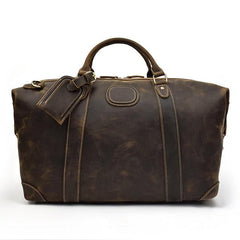 The Eira Duffle Bag | Vintage Leather Weekender - STEEL HORSE LEATHER, Handmade, Genuine Vintage Leather