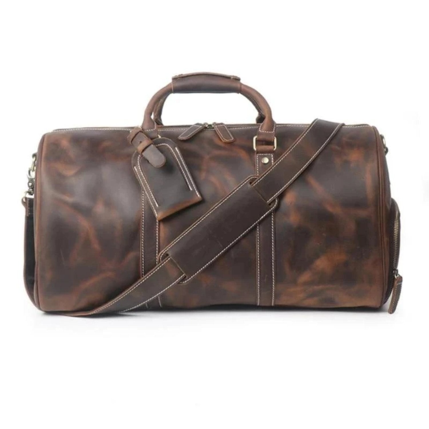 Carry On Guide  Leather Duffel Bag, Mens Leather Carry On Luggage
