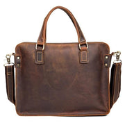 The Viggo Briefcase | Genuine Leather Messenger Bag - STEEL HORSE LEATHER, Handmade, Genuine Vintage Leather