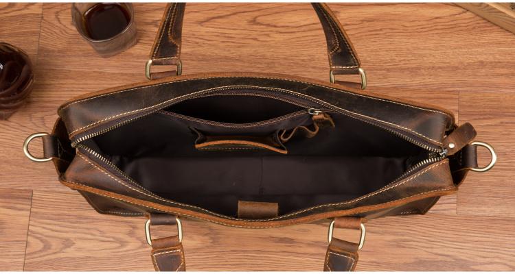 The Viggo Briefcase | Genuine Leather Messenger Bag - STEEL HORSE LEATHER, Handmade, Genuine Vintage Leather