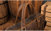 The Viggo Briefcase | Genuine Leather Messenger Bag - STEEL HORSE LEATHER, Handmade, Genuine Vintage Leather