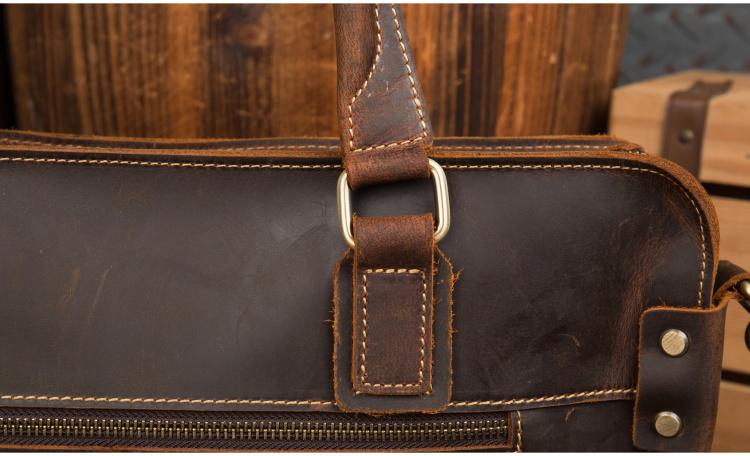 The Viggo Briefcase | Genuine Leather Messenger Bag - STEEL HORSE LEATHER, Handmade, Genuine Vintage Leather