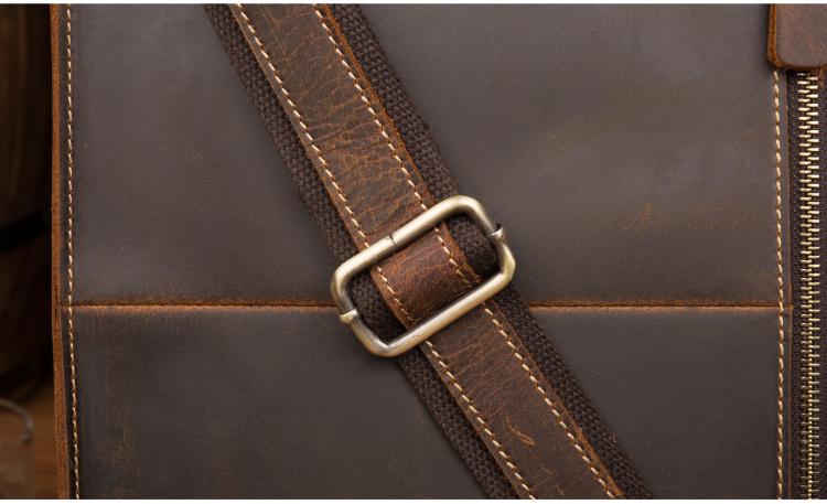 The Viggo Briefcase | Genuine Leather Messenger Bag - STEEL HORSE LEATHER, Handmade, Genuine Vintage Leather